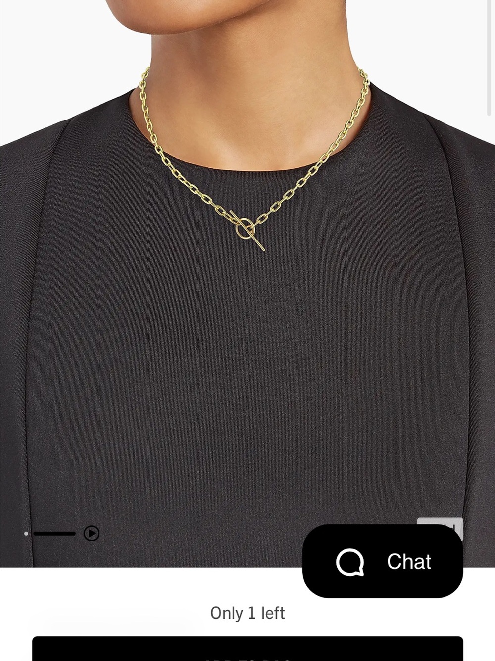 Zoe Chicco Gold Toggle Link Chain Necklace